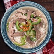 B1. Bitter Melon Pork Noodle (Soup) 凉瓜猪肉粉（汤）